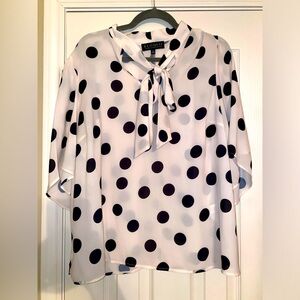 Eloquii Bow Blouse with Flutter Sleeves - Size 16